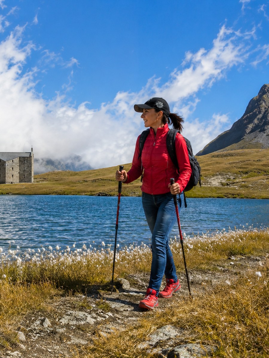 Dr. Manuela Macedonia beim Wandern im Aostatal